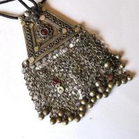 Bty 009 collier parure turkmen yemen 60 cm 118gr perles 150x80x60mm argent ethnique 6 