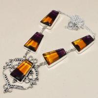 Col 014d collier sautoir parure ametrine bolivie achat vente bijou monture argent 925