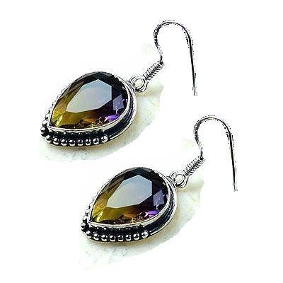 Col 015b collier boucles oreilles ametrine 40gr 14x20mm achat vente bijou monture argent 925