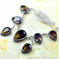 Col 015d collier boucles oreilles ametrine 40gr 14x20mm achat vente bijou monture argent 925