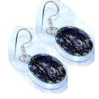 Col 018e parure boucles collier tourmaline quartz rutile cristal achat vente bijou argent 925