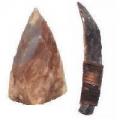 Couteau prehistorique en silex taille hache neolithique