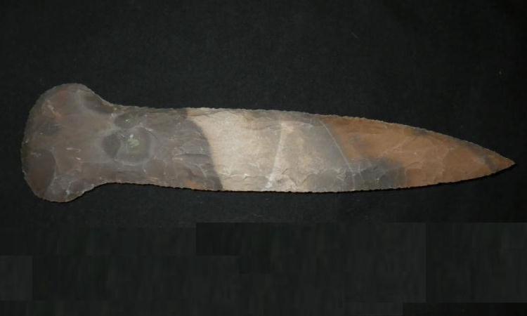 Csl 005a couteau silex gris 25cm lame 250x45mm manche 60mm