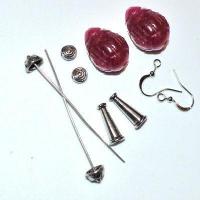 Kit 010b boucles oreilles rubis 11gr 60mm 12x18mm