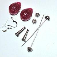 Kit 010c boucles oreilles rubis 11gr 60mm 12x18mm