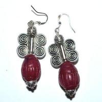 Kit 012d boucles oreilles rubis 18gr 60mm 14x20mm