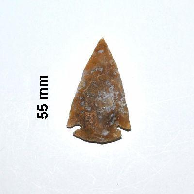 Lot 1 55mm pointe de fleche en silex taille prehistorique