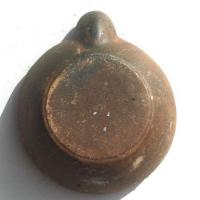 Lph 024 lampe huile grecque en sigillee ronde 145x120x40 170gr terre vernissee 5