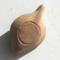 Lph 029 lampe huile gallo romaine en tete femme 100x65x40 128gr terre cuite 5