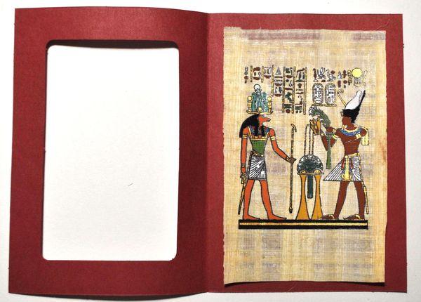Papy 017c pharaon et dieu chacal anubis ancienne egype peinture sur papyrus