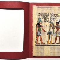 Papy 017c pharaon et dieu chacal anubis ancienne egype peinture sur papyrus