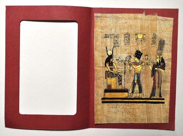 Papy 019c offrande pharaon a isis ancienne egype peinture sur papyrus