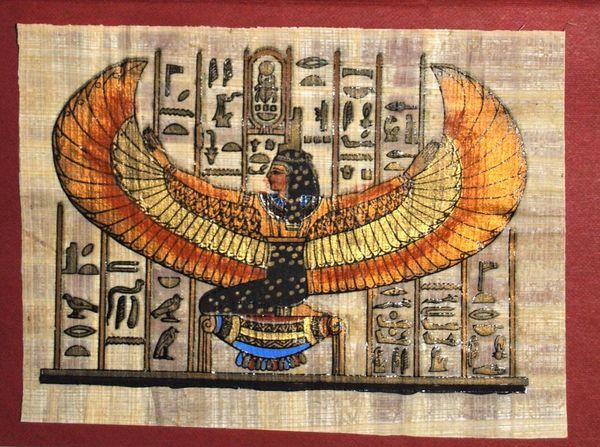 Papy 022b deesse isis mythologie egyptienne ancienne egype peinture sur papyrus