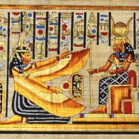 Papy 024a deesse isis mythologie egyptienne ancienne egype peinture sur papyrus