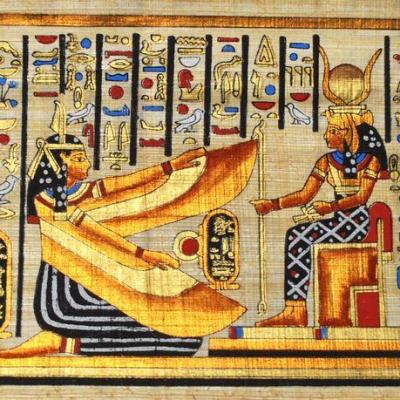 Papy 024b deesse isis mythologie egyptienne ancienne egype peinture sur papyrus