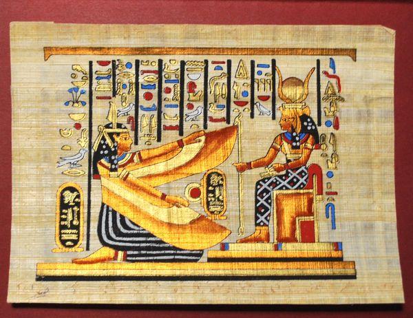 Papy 024b deesse isis mythologie egyptienne ancienne egype peinture sur papyrus
