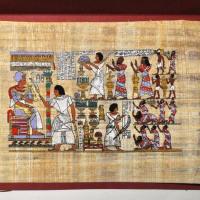 Papy 025b vie quotidienne dans l ancienne gypte peinture sur papyrus
