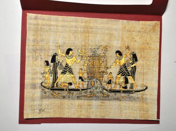 Papy 027b peche et chasse vie quotidienne dans l ancienne gypte peinture sur papyrus