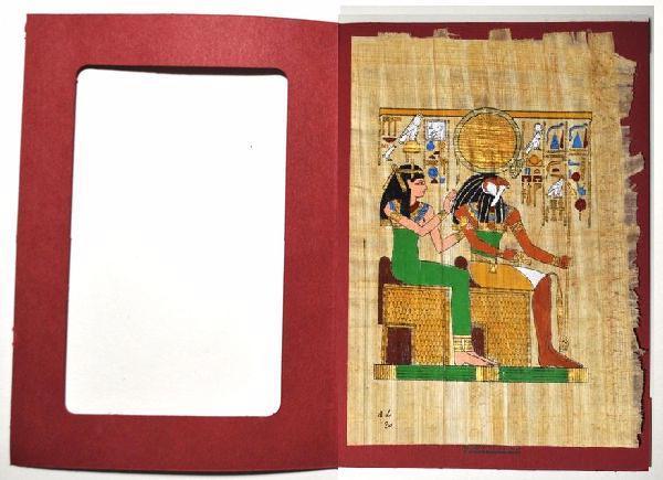 Papy 030c dieu horus et deesse hathor mythologie egyptienne ancienne egype peinture sur papyrus