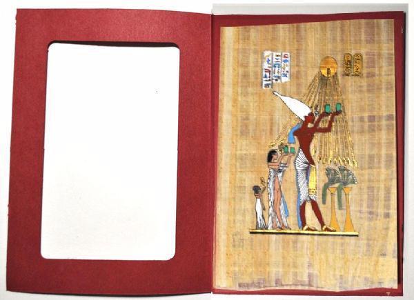Papy 032c offrande pharaon a hamon ra vie quotidienne egyptienne peinture sur papyrus