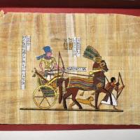 Papy 035c char de guerre de rhamses ii ancienne egype peinture sur papyrus