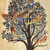 Papy 036a arbre de vie mythologie egyptienne ancienne egype peinture sur papyrus