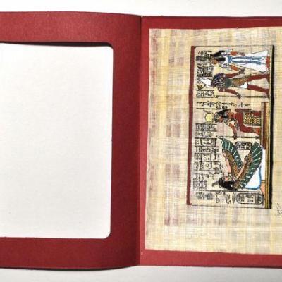 Papy 037b isis et nefertari mythologie egyptienne ancienne egype peinture sur papyrus