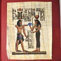 Papy 039c offrande a isis mythologie egyptienne ancienne egype peinture sur papyrus