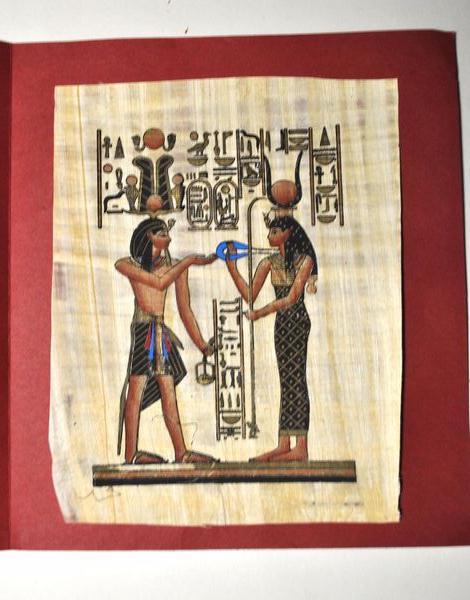 Papy 039c offrande a isis mythologie egyptienne ancienne egype peinture sur papyrus
