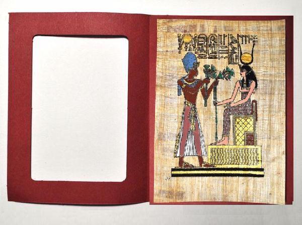 Papy 040c offrande fleur lotus a isis mythologie egyptienne ancienne egype peinture sur papyrus