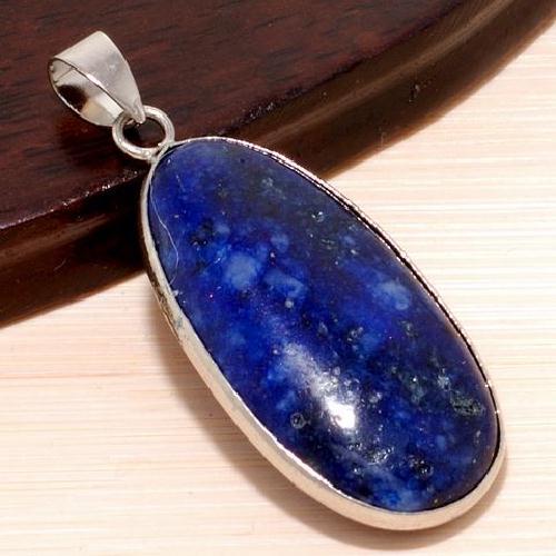 Pdt 001 pendentif pendant lapis lazuli bijou ethnique egyptien afghan argent 925 1