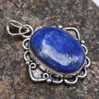 Pdt 005 pendentif lapis lazuli bijou ethnique egyptien afghan argent 925 lp9935 3 
