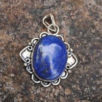 Pdt 005 pendentif lapis lazuli bijou ethnique egyptien afghan argent 925 lp9935 4 