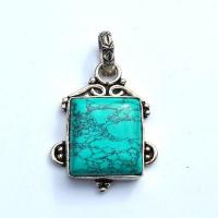 Pen 009c pendentif pendant turquoise 45mm 12gr 20x22mm argent925