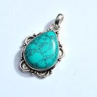 Pen 010c pendentif pendant turquoise 45mm 12gr 20x30mm argent925