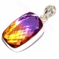 Pen 022b pendentif pendant 20x30mm 13gr ametrine mauve or achat vente bijou argent 925