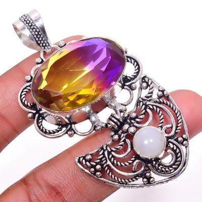 Pen 023c pendentif pendant 20x28mm 20gr ametrine bolivie mauve or achat vente bijou argent 925