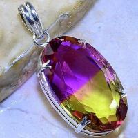 Pen 025a pendentif pendant grand 28x42mm ametrine bolivie achat vente bijou argent 925