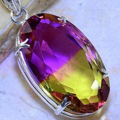 Pen 025c pendentif pendant grand 28x42mm ametrine bolivie achat vente bijou argent 925