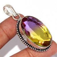 Pen 027a pendentif pendant 10x25mm 13gr ametrine mauve or achat vente bijou argent 925