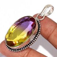 Pen 027b pendentif pendant 10x25mm 13gr ametrine mauve or achat vente bijou argent 925