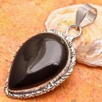 Pen 034a pendentif onyx noir argent achat vente