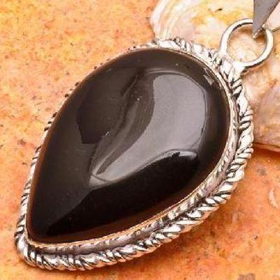 Pen 034c pendentif onyx noir argent achat vente