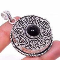 Pen 035a pendentif pendant poison 40mm onyx noir bijou 1900 art deco achat vente