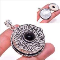 Pen 035c pendentif pendant poison 40mm onyx noir bijou 1900 art deco achat vente