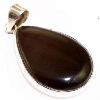 Pen 041a pendentif pendant onyx noir 18x24mm 11gr argent 925