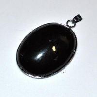 Pen 047c pendentif pendant onyx noir 40x30mm argent 925