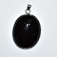 Pen 047d pendentif pendant onyx noir 40x30mm argent 925