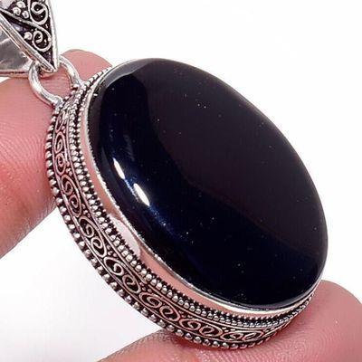 Pen 049c pendentif pendant 70mm 15gr onyx noir 22x32mm argent 1900 art deco gothique achat vente