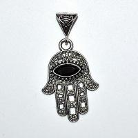 Pen 050a pendentif pendant 55mm hamsa main fatima onyx 5x10mm